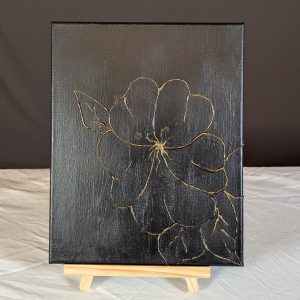 "Gold Flower" - Kleines Gemälde