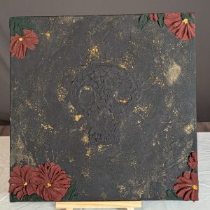 "Rose Skull" - Kleines Gemälde
