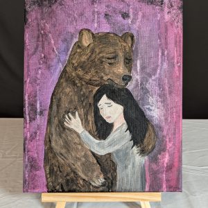 "Choosing the Bear" - Kleines Gemälde